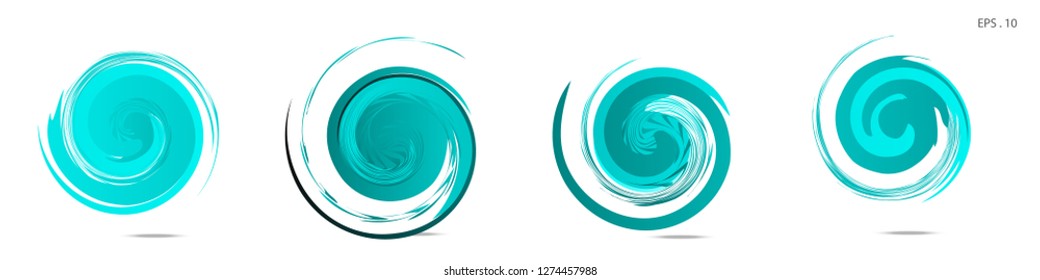 Collection of modern abstract graphic elements. Vortex vector background. Templates for logo design, leaflets or presentations. Vector illustration
