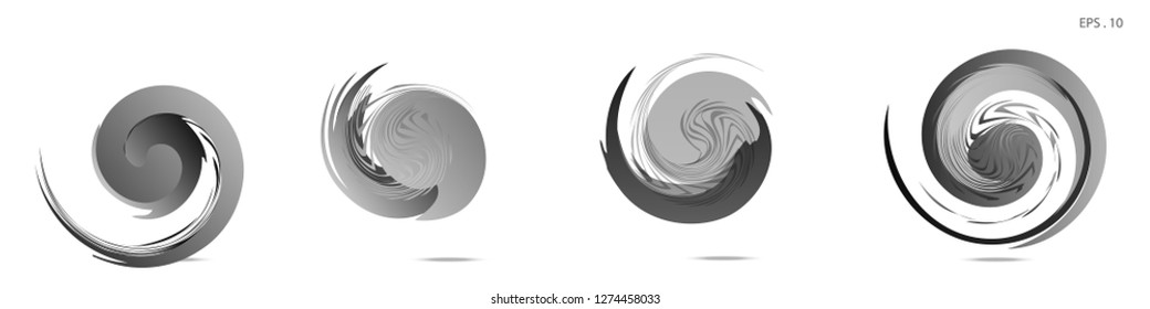 Collection of modern abstract graphic elements. Vortex vector background. Templates for logo design, leaflets or presentations. Vector illustration