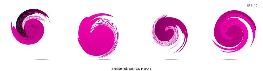 Collection of modern abstract graphic elements. Vortex vector background. Templates for logo design, leaflets or presentations. Vector illustration