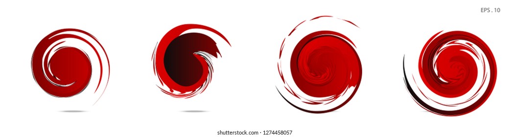 Collection of modern abstract graphic elements. Vortex vector background. Templates for logo design, leaflets or presentations. Vector illustration