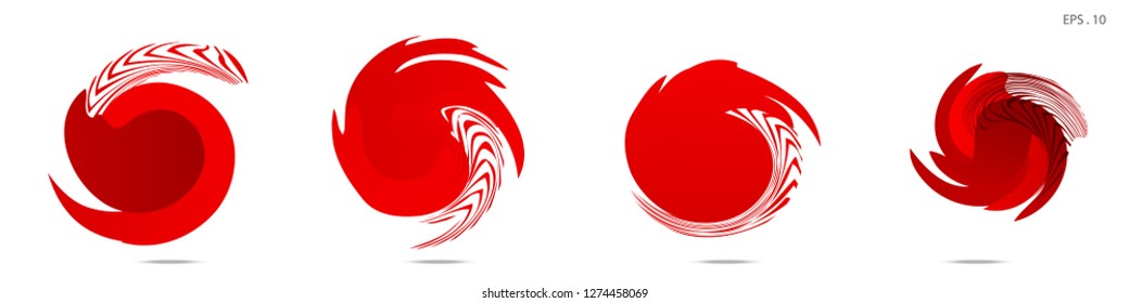 Collection of modern abstract graphic elements. Vortex vector background. Templates for logo design, leaflets or presentations. Vector illustration