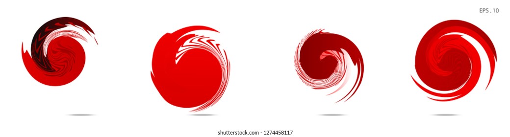 Collection of modern abstract graphic elements. Vortex vector background. Templates for logo design, leaflets or presentations. Vector illustration