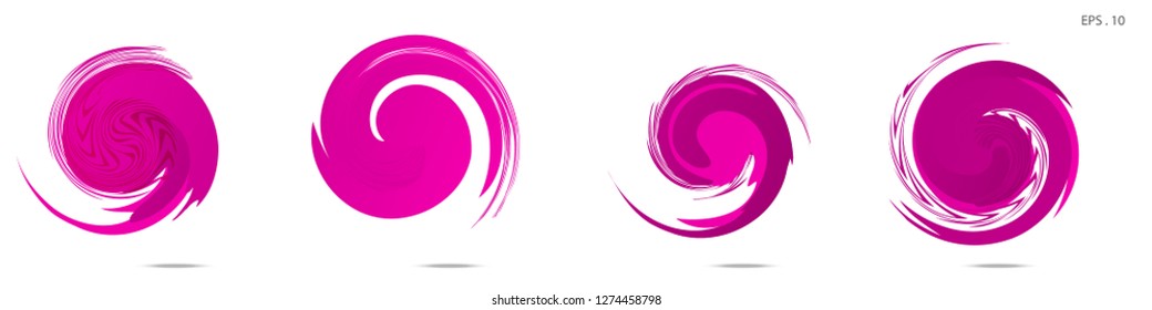 Collection of modern abstract graphic elements. Vortex vector background. Templates for logo design, leaflets or presentations. Vector illustration