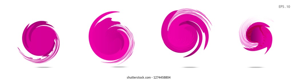 Collection of modern abstract graphic elements. Vortex vector background. Templates for logo design, leaflets or presentations. Vector illustration