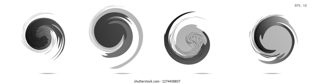 Collection of modern abstract graphic elements. Vortex vector background. Templates for logo design, leaflets or presentations. Vector illustration