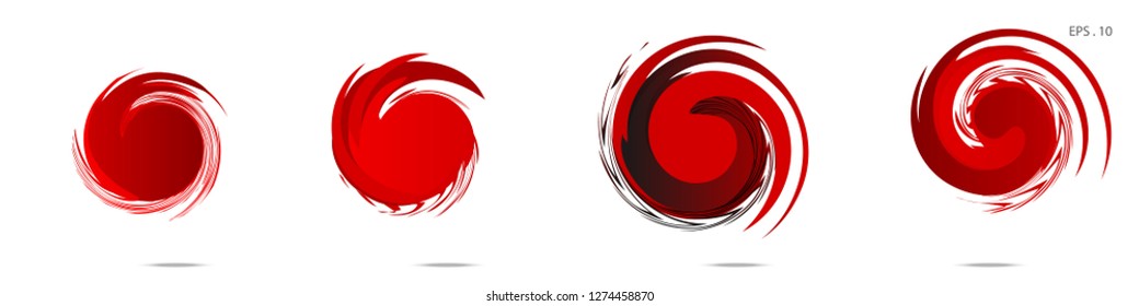 Collection of modern abstract graphic elements. Vortex vector background. Templates for logo design, leaflets or presentations. Vector illustration