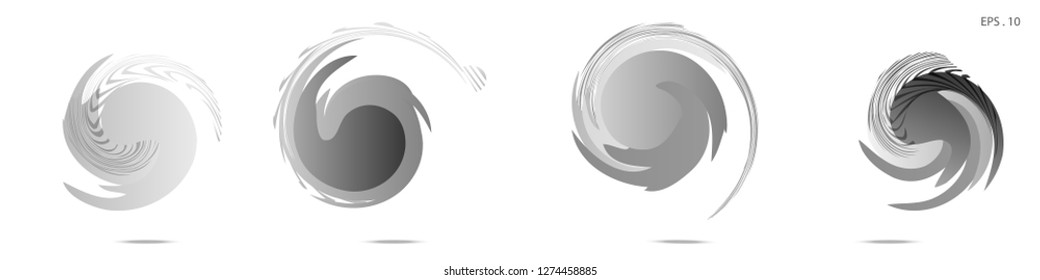Collection of modern abstract graphic elements. Vortex vector background. Templates for logo design, leaflets or presentations. Vector illustration