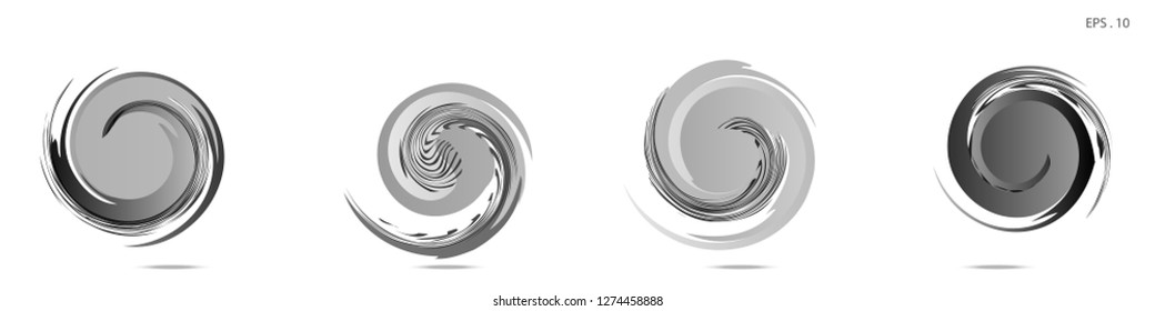 Collection of modern abstract graphic elements. Vortex vector background. Templates for logo design, leaflets or presentations. Vector illustration