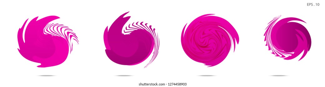 Collection of modern abstract graphic elements. Vortex vector background. Templates for logo design, leaflets or presentations. Vector illustration