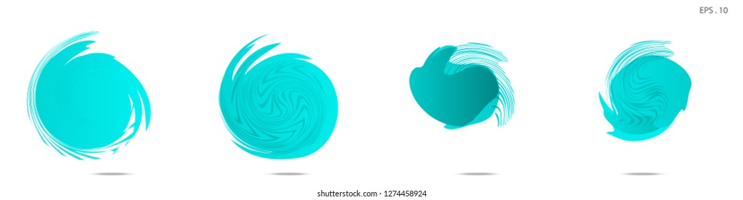 Collection of modern abstract graphic elements. Vortex vector background. Templates for logo design, leaflets or presentations. Vector illustration