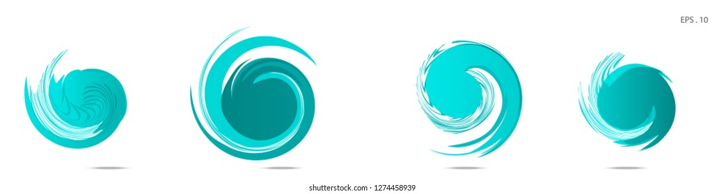 Collection of modern abstract graphic elements. Vortex vector background. Templates for logo design, leaflets or presentations. Vector illustration