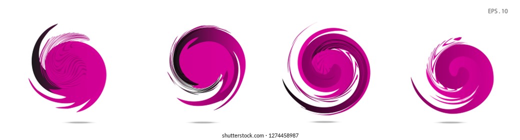 Collection of modern abstract graphic elements. Vortex vector background. Templates for logo design, leaflets or presentations. Vector illustration