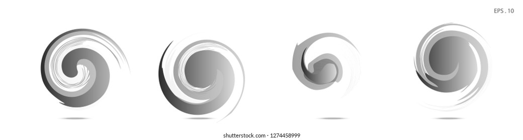 Collection of modern abstract graphic elements. Vortex vector background. Templates for logo design, leaflets or presentations. Vector illustration
