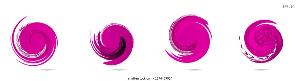 Collection of modern abstract graphic elements. Vortex vector background. Templates for logo design, leaflets or presentations. Vector illustration