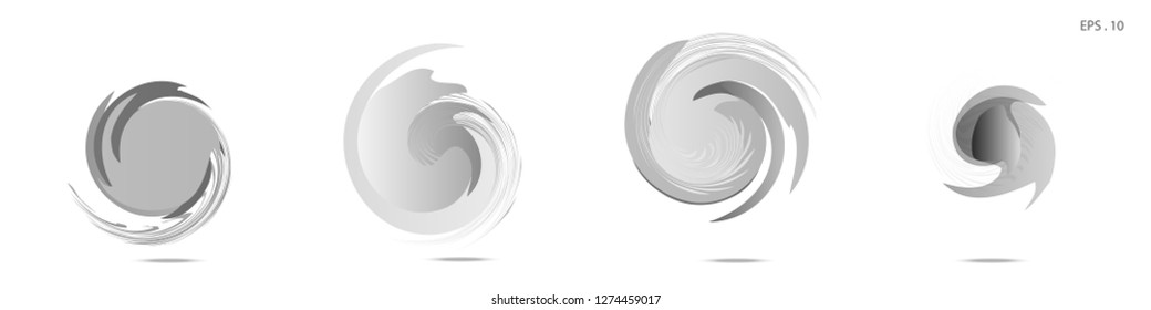 Collection of modern abstract graphic elements. Vortex vector background. Templates for logo design, leaflets or presentations. Vector illustration