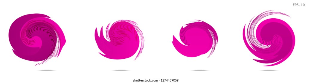 Collection of modern abstract graphic elements. Vortex vector background. Templates for logo design, leaflets or presentations. Vector illustration