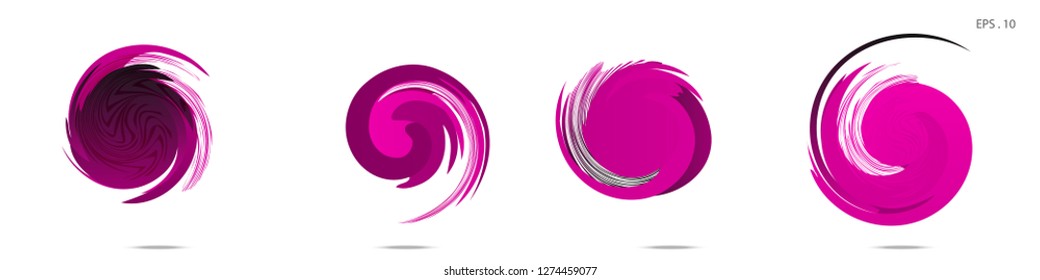 Collection of modern abstract graphic elements. Vortex vector background. Templates for logo design, leaflets or presentations. Vector illustration