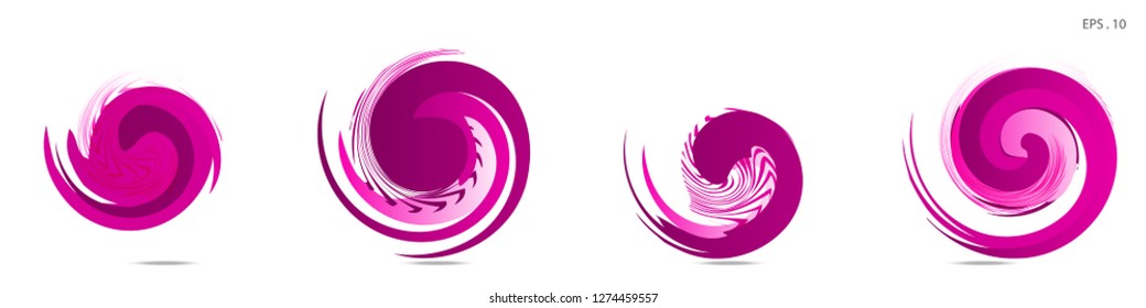 Collection of modern abstract graphic elements. Vortex vector background. Templates for logo design, leaflets or presentations. Vector illustration