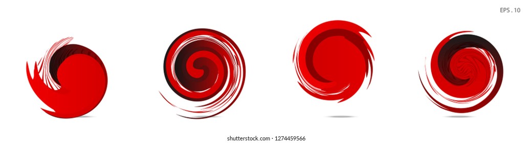 Collection of modern abstract graphic elements. Vortex vector background. Templates for logo design, leaflets or presentations. Vector illustration
