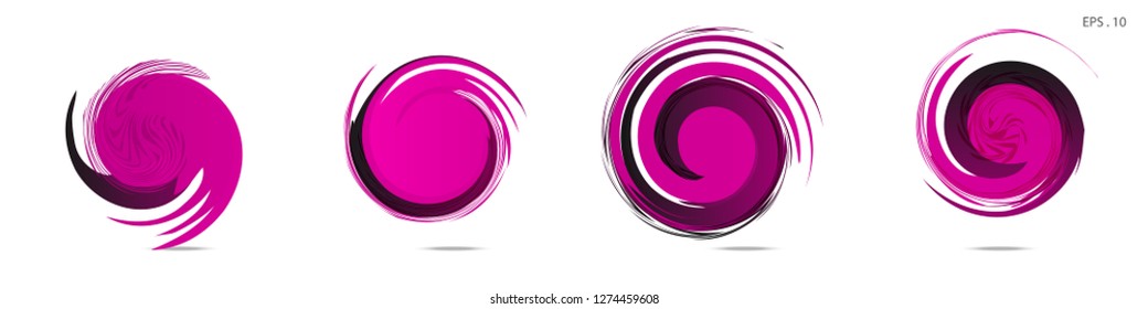 Collection of modern abstract graphic elements. Vortex vector background. Templates for logo design, leaflets or presentations. Vector illustration