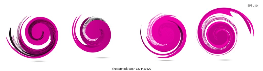 Collection of modern abstract graphic elements. Vortex vector background. Templates for logo design, leaflets or presentations. Vector illustration