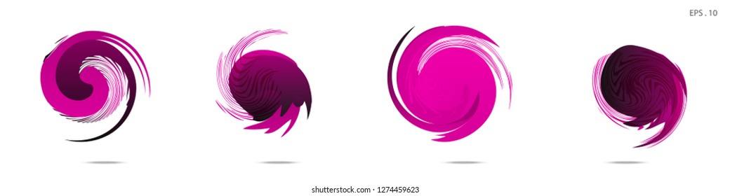 Collection of modern abstract graphic elements. Vortex vector background. Templates for logo design, leaflets or presentations. Vector illustration