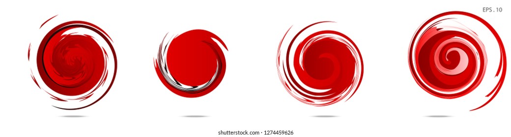 Collection of modern abstract graphic elements. Vortex vector background. Templates for logo design, leaflets or presentations. Vector illustration