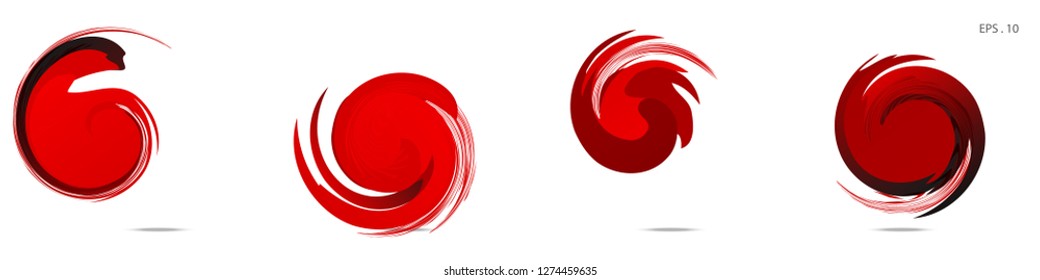Collection of modern abstract graphic elements. Vortex vector background. Templates for logo design, leaflets or presentations. Vector illustration