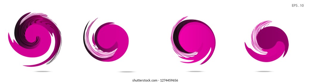 Collection of modern abstract graphic elements. Vortex vector background. Templates for logo design, leaflets or presentations. Vector illustration