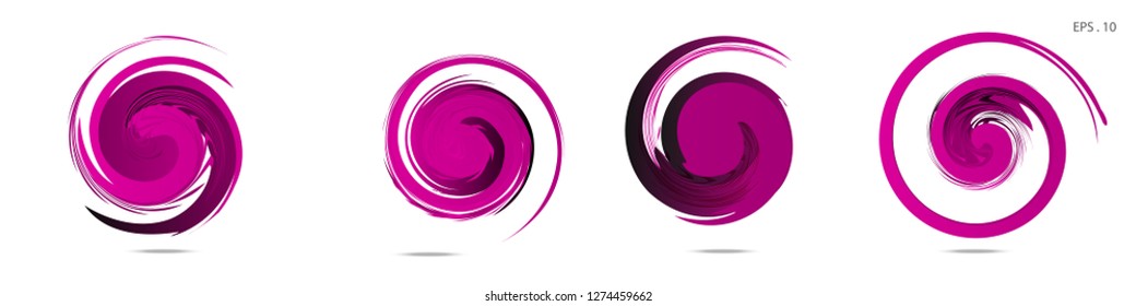 Collection of modern abstract graphic elements. Vortex vector background. Templates for logo design, leaflets or presentations. Vector illustration