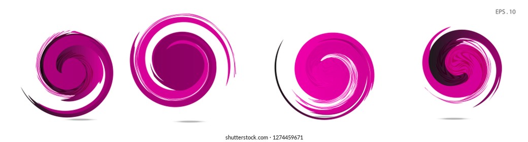 Collection of modern abstract graphic elements. Vortex vector background. Templates for logo design, leaflets or presentations. Vector illustration