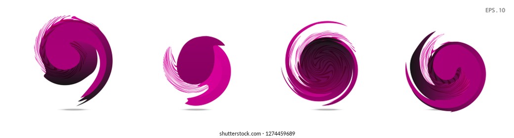 Collection of modern abstract graphic elements. Vortex vector background. Templates for logo design, leaflets or presentations. Vector illustration