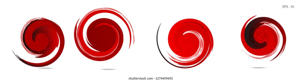 Collection of modern abstract graphic elements. Vortex vector background. Templates for logo design, leaflets or presentations. Vector illustration