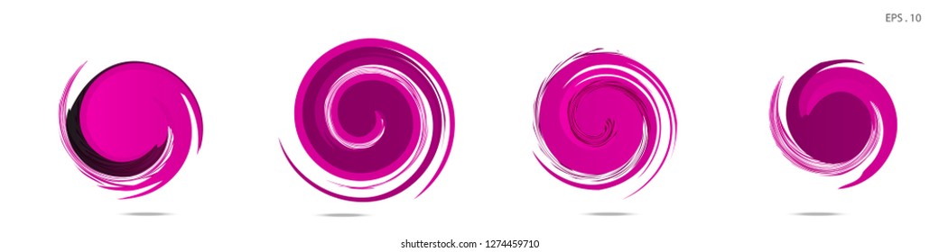 Collection of modern abstract graphic elements. Vortex vector background. Templates for logo design, leaflets or presentations. Vector illustration