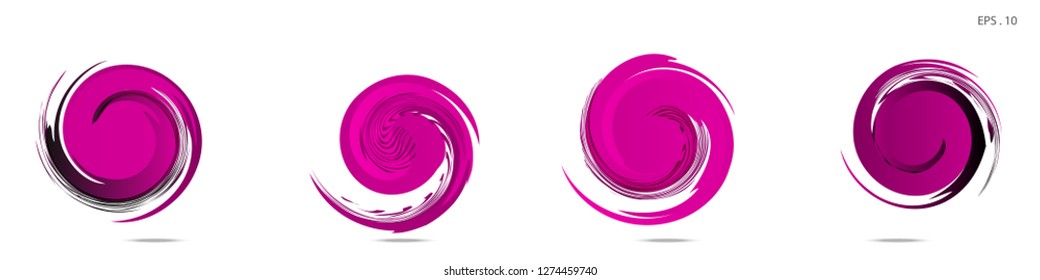 Collection of modern abstract graphic elements. Vortex vector background. Templates for logo design, leaflets or presentations. Vector illustration