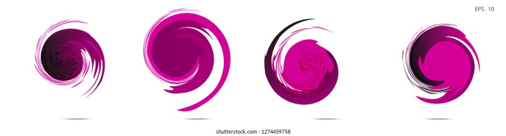 Collection of modern abstract graphic elements. Vortex vector background. Templates for logo design, leaflets or presentations. Vector illustration