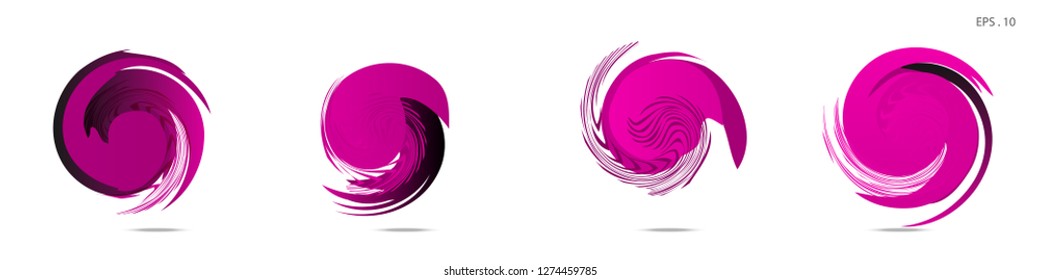 Collection of modern abstract graphic elements. Vortex vector background. Templates for logo design, leaflets or presentations. Vector illustration