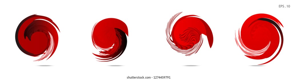 Collection of modern abstract graphic elements. Vortex vector background. Templates for logo design, leaflets or presentations. Vector illustration