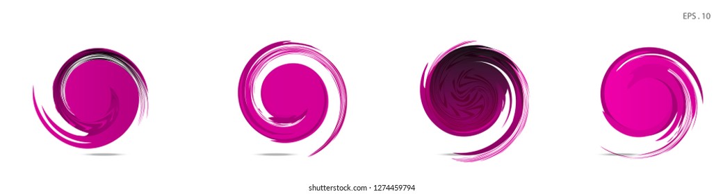 Collection of modern abstract graphic elements. Vortex vector background. Templates for logo design, leaflets or presentations. Vector illustration