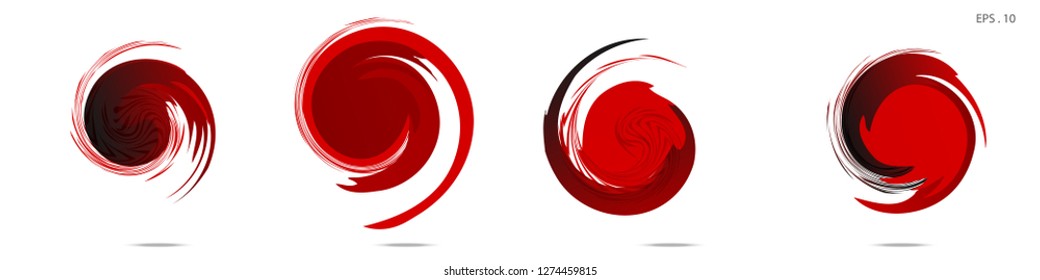 Collection of modern abstract graphic elements. Vortex vector background. Templates for logo design, leaflets or presentations. Vector illustration