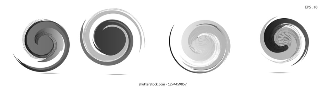 Collection of modern abstract graphic elements. Vortex vector background. Templates for logo design, leaflets or presentations. Vector illustration