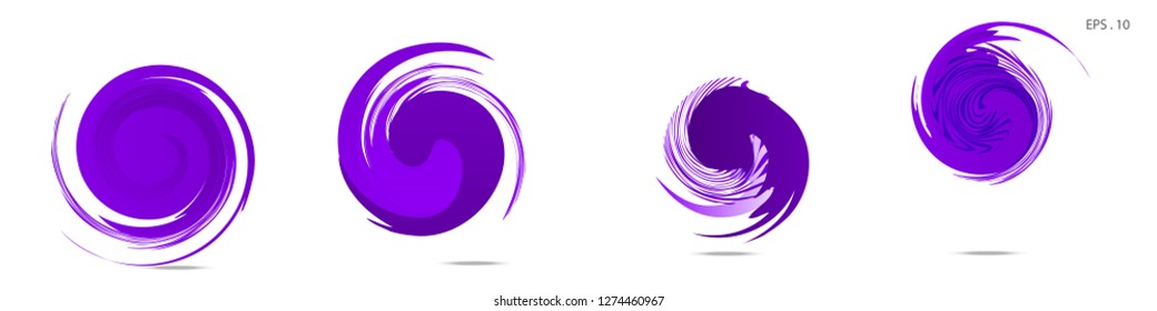 Collection of modern abstract graphic elements. Vortex vector background. Templates for logo design, leaflets or presentations. Vector illustration