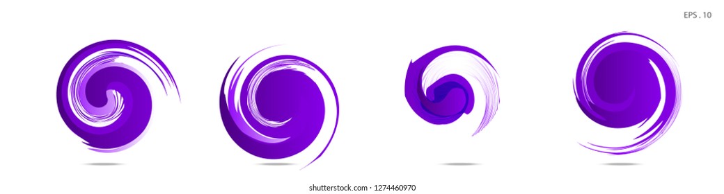 Collection of modern abstract graphic elements. Vortex vector background. Templates for logo design, leaflets or presentations. Vector illustration