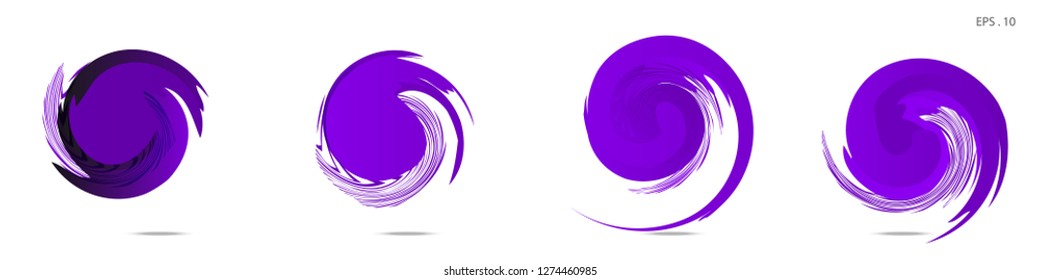 Collection of modern abstract graphic elements. Vortex vector background. Templates for logo design, leaflets or presentations. Vector illustration