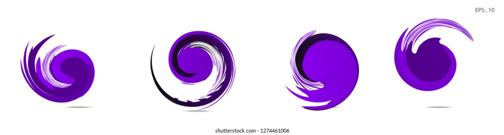 Collection of modern abstract graphic elements. Vortex vector background. Templates for logo design, leaflets or presentations. Vector illustration