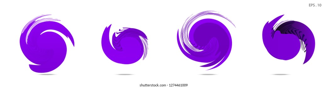 Collection of modern abstract graphic elements. Vortex vector background. Templates for logo design, leaflets or presentations. Vector illustration