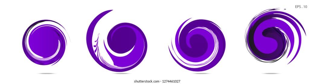 Collection of modern abstract graphic elements. Vortex vector background. Templates for logo design, leaflets or presentations. Vector illustration