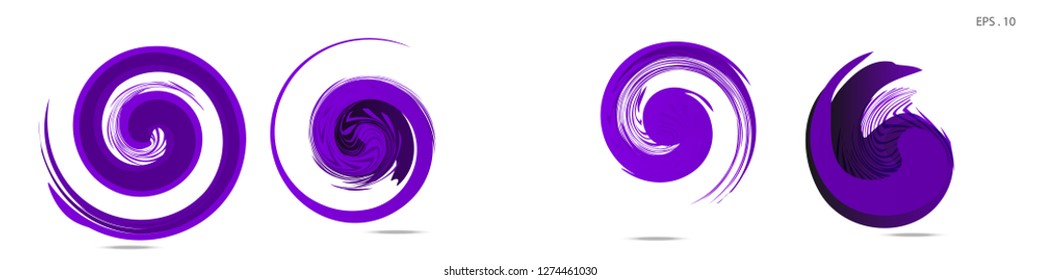 Collection of modern abstract graphic elements. Vortex vector background. Templates for logo design, leaflets or presentations. Vector illustration