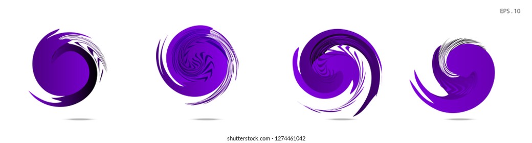 Collection of modern abstract graphic elements. Vortex vector background. Templates for logo design, leaflets or presentations. Vector illustration