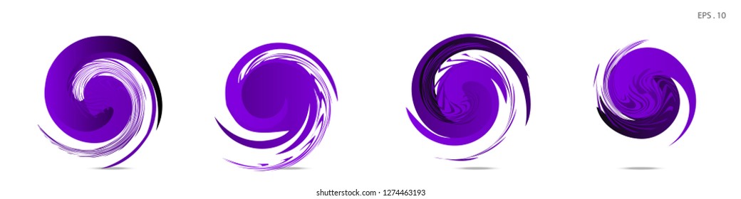 Collection of modern abstract graphic elements. Vortex vector background. Templates for logo design, leaflets or presentations. Vector illustration
